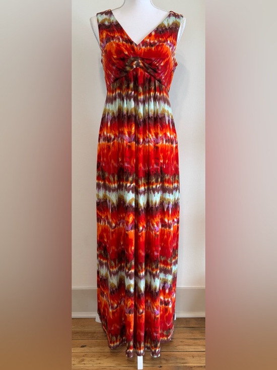 Chico's Dresses & Skirts - Chico's Tropical Trina Tie-dye Sleeveless V-neck Maxi Dress Non-wrinkle Size S